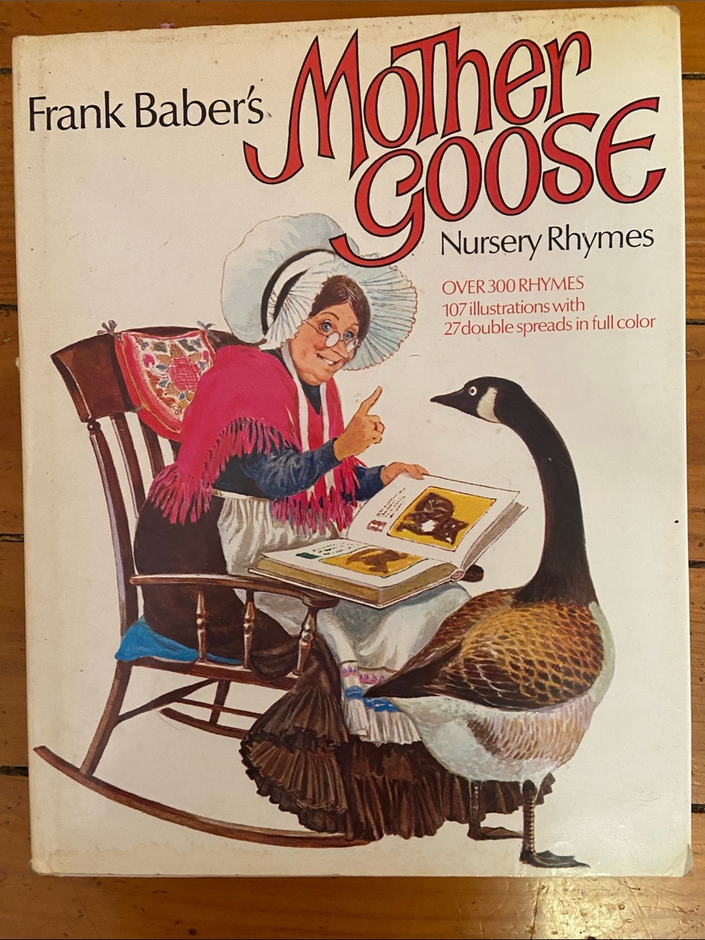 Vintage 70s 1970s Frank Baber's Mother Goose Nursery Rhymes illustrated book kid